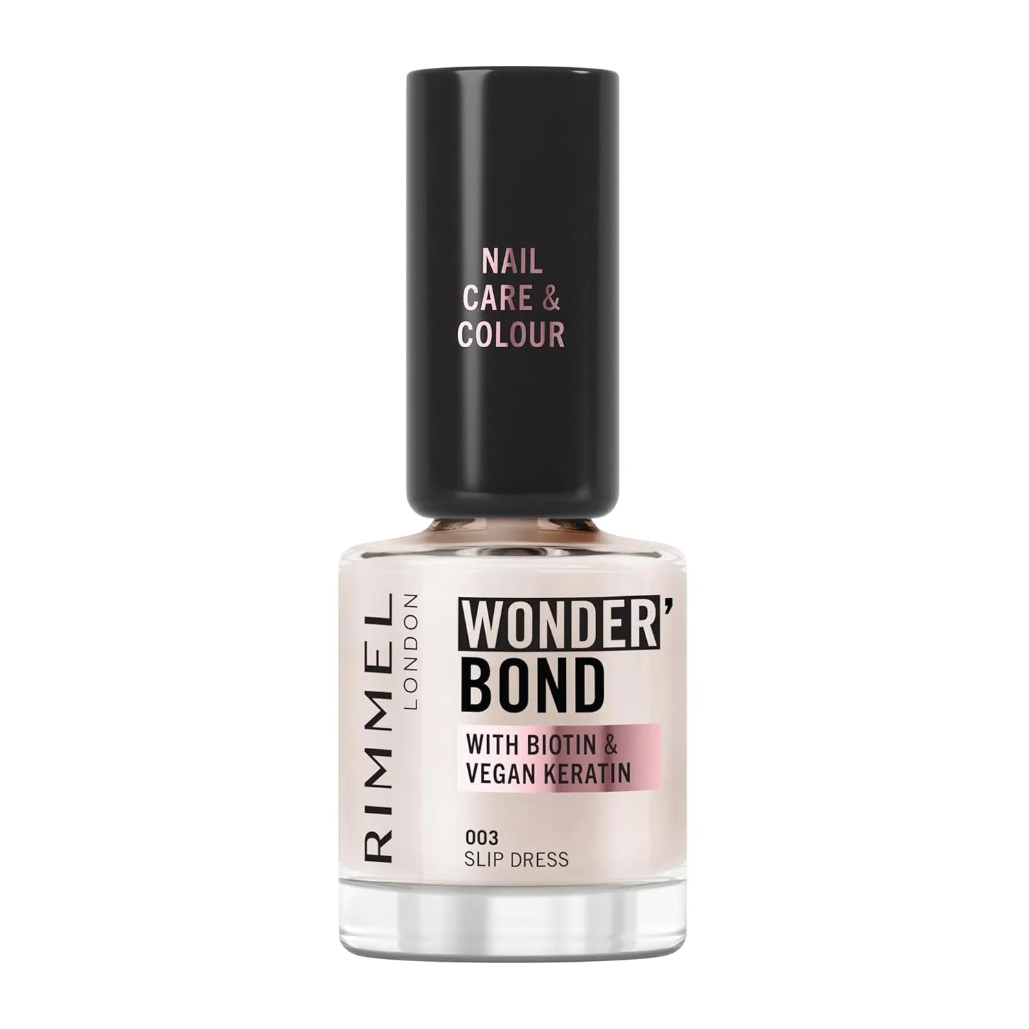 Лак для ногтей Rimmel Wonder'bond Care+Color 003 Slip Dress с биотином Rimmel
