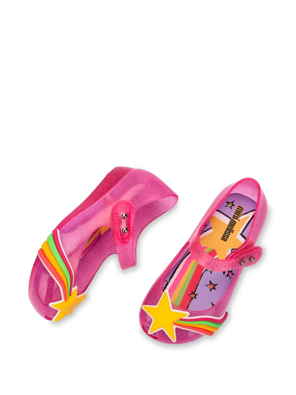 Балетки Ultragirl с блестками Mini Melissa, розовый — фото 4