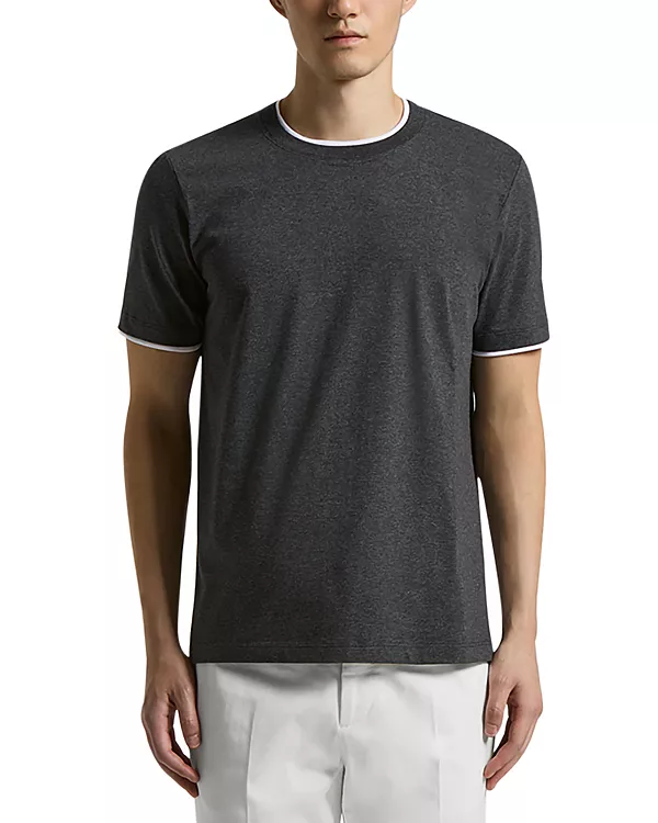 

Футболка с коротким рукавом и логотипом Peserico, серый