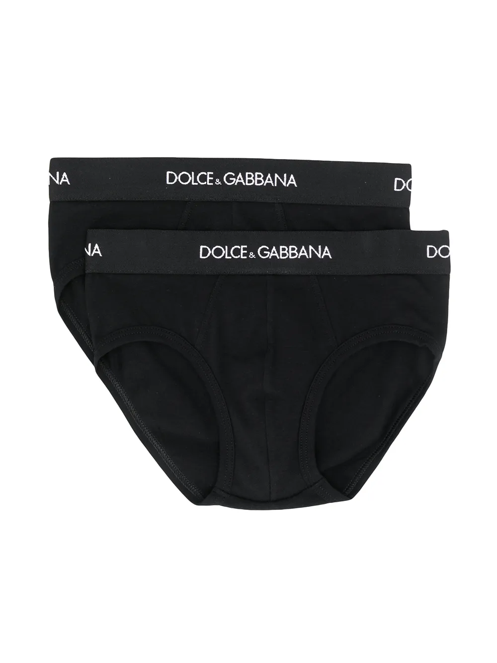 

Комплект из двух трусов-брифов Dolce & Gabbana Kids, черный