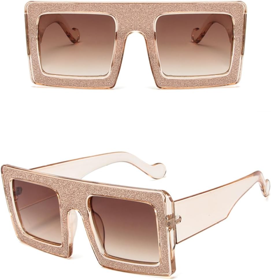 

Солнцезащитные очки в блестящей оправе для мужчин и женщин, градиентные, винтажные, большие, солнцезащитные очки для мужчин и женщин, защита от УФ-излучения UV400 LANGSER, Leopard Brown