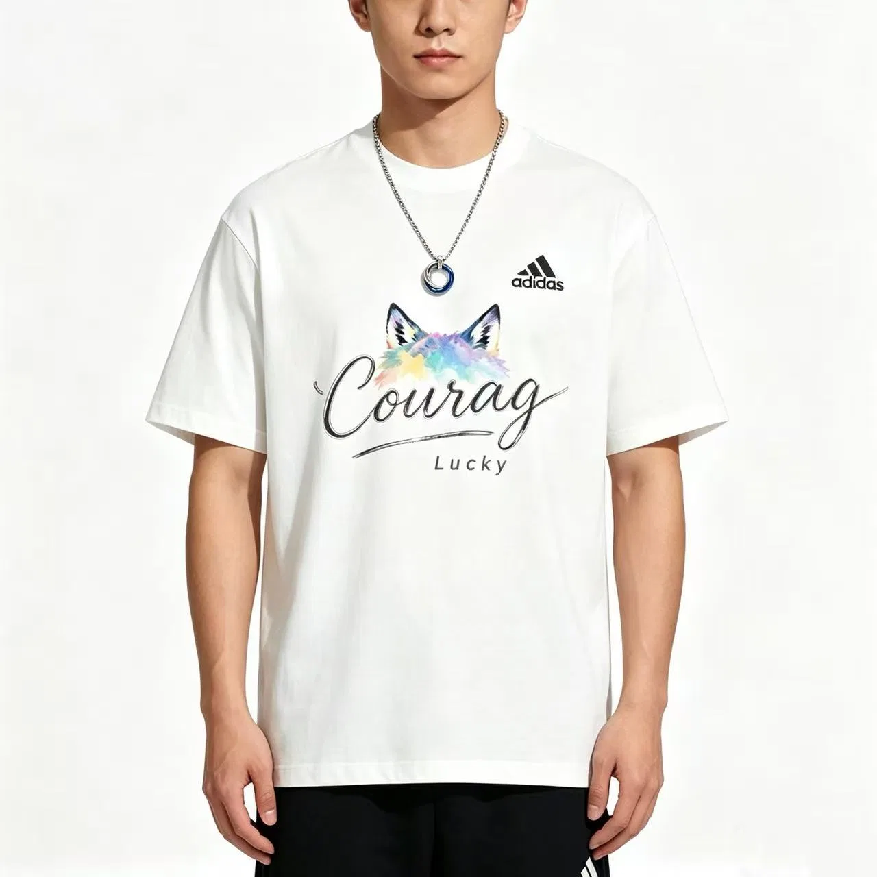 Футболка Adidas MUST HAVES White Crew Neck Thin — фото 3