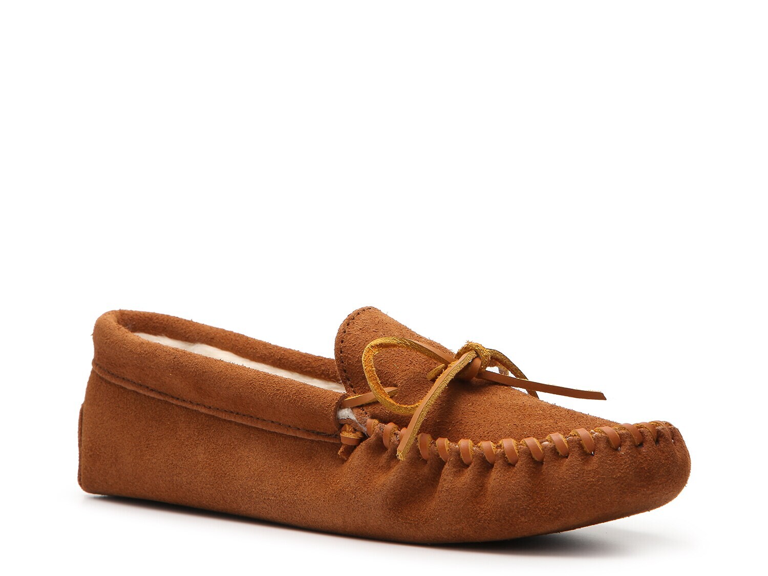 

Тапочки Minnetonka с ворсовой подкладкой и мягкой подошвой, коричневый