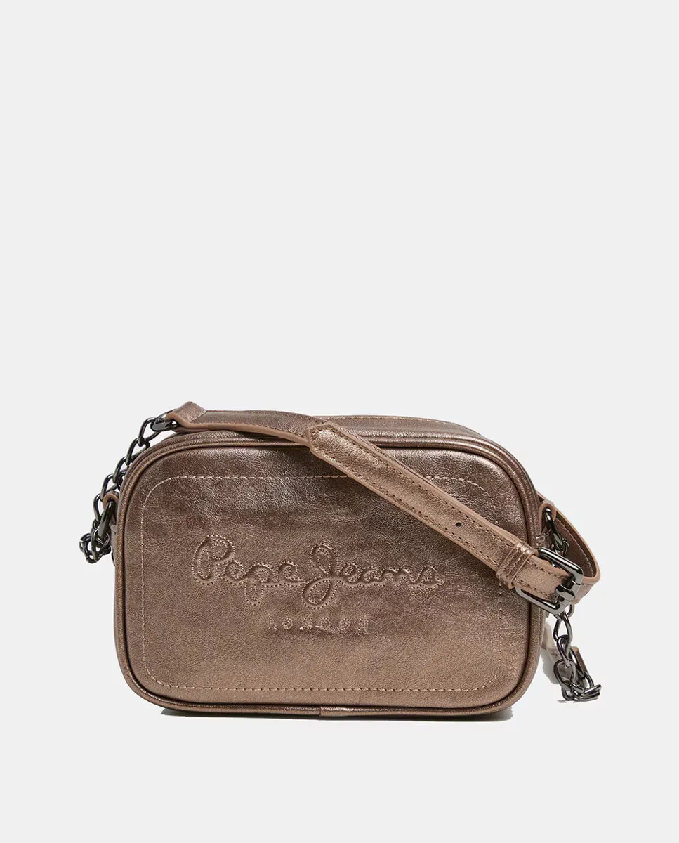 

Металлическая сумка через плечо на молнии Pepe Jeans, золотой