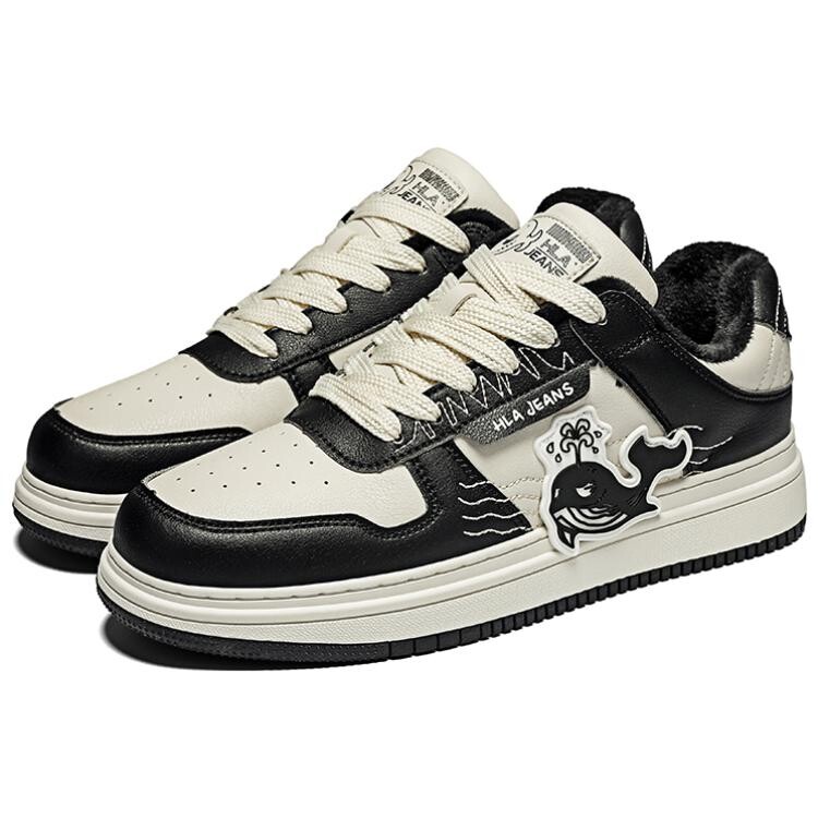 Black Whale Hla Jeans HLA JEANS Стильные кроссовки для скейтбординга унисекс, Черный рис (Бархатный) — фото 4