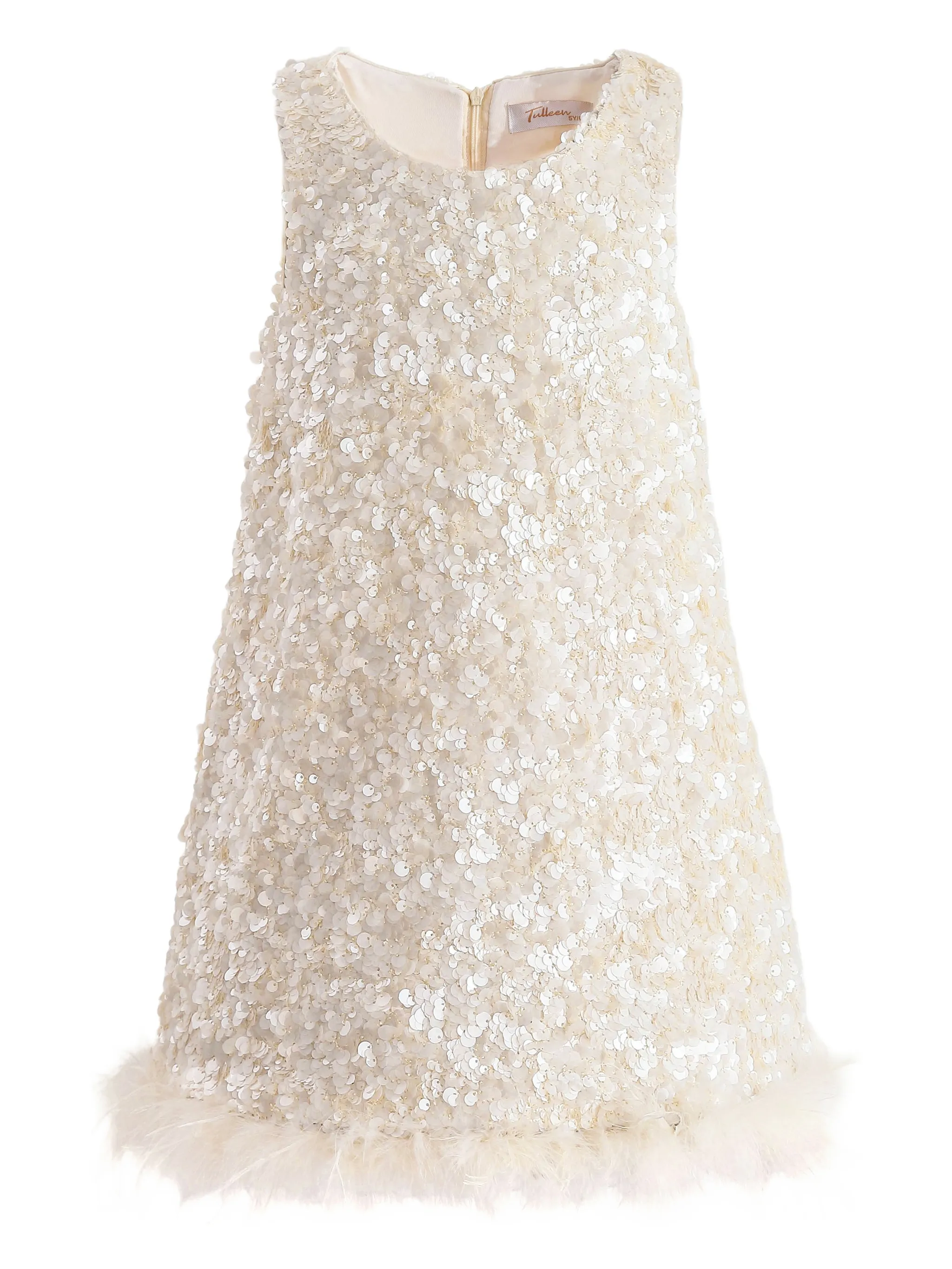 

Платье с перьями и пайетками Tulleen, нейтральный