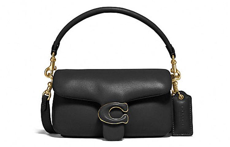 

COACH Кожаная сумка через плечо миниатюрная женская черная