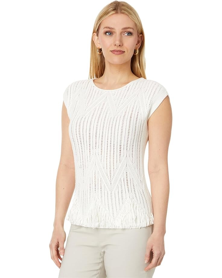 

Свитер NIC+ZOE Textured Swing Sweater, цвет Classic Cream