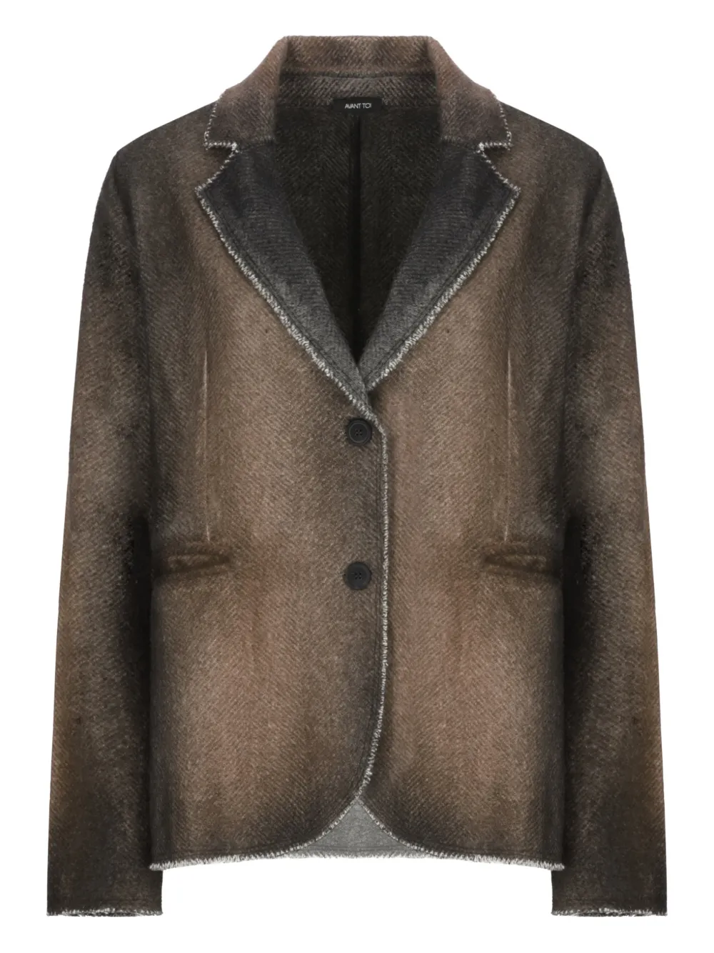 

Пиджак с лацканами и необработанным краем Avant Toi, коричневый