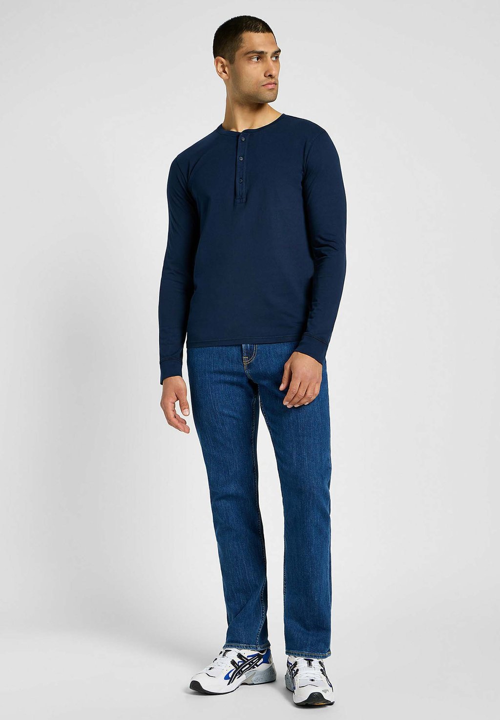 

Топ с длинными рукавами LS HENLEY Lee, темно-синий