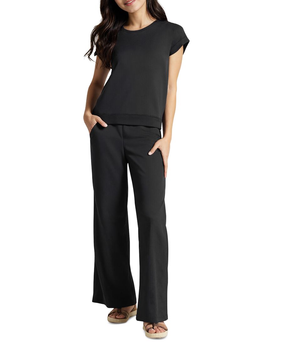 

Женская футболка Diana с круглым вырезом и короткими рукавами Three Dots, Black Beauty