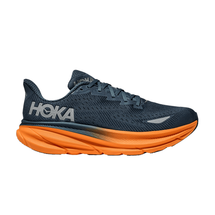 

Кроссовки HOKA Clifton 9 GORE-TEX 'Stormy Skies Orange Zest', синий