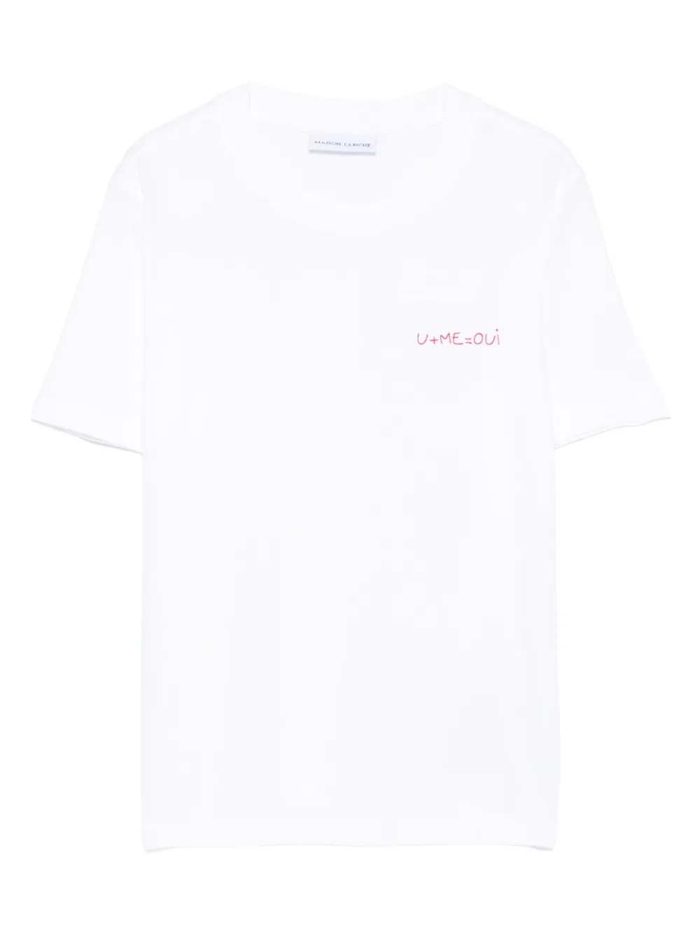 

Футболка из хлопка с вышитыми деталями Maison Labiche, белый