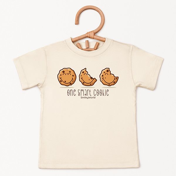 

Smileyworld one smart cookie - футболка с принтом для малышей The Juniper Shop, Cream