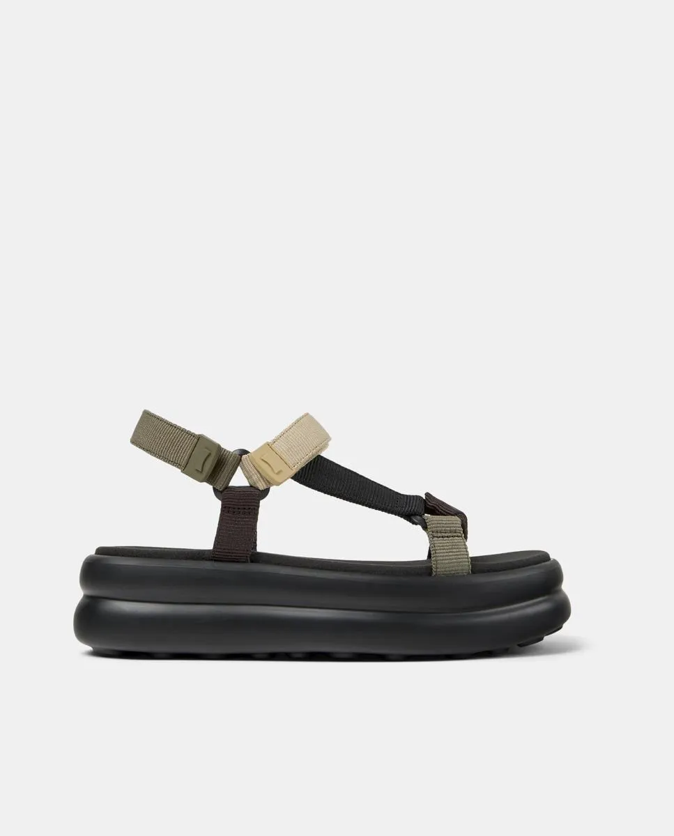 Женские сандалии на платформе Pelotas Flota Up Twins с застежкой-липучкой Camper, коричневый