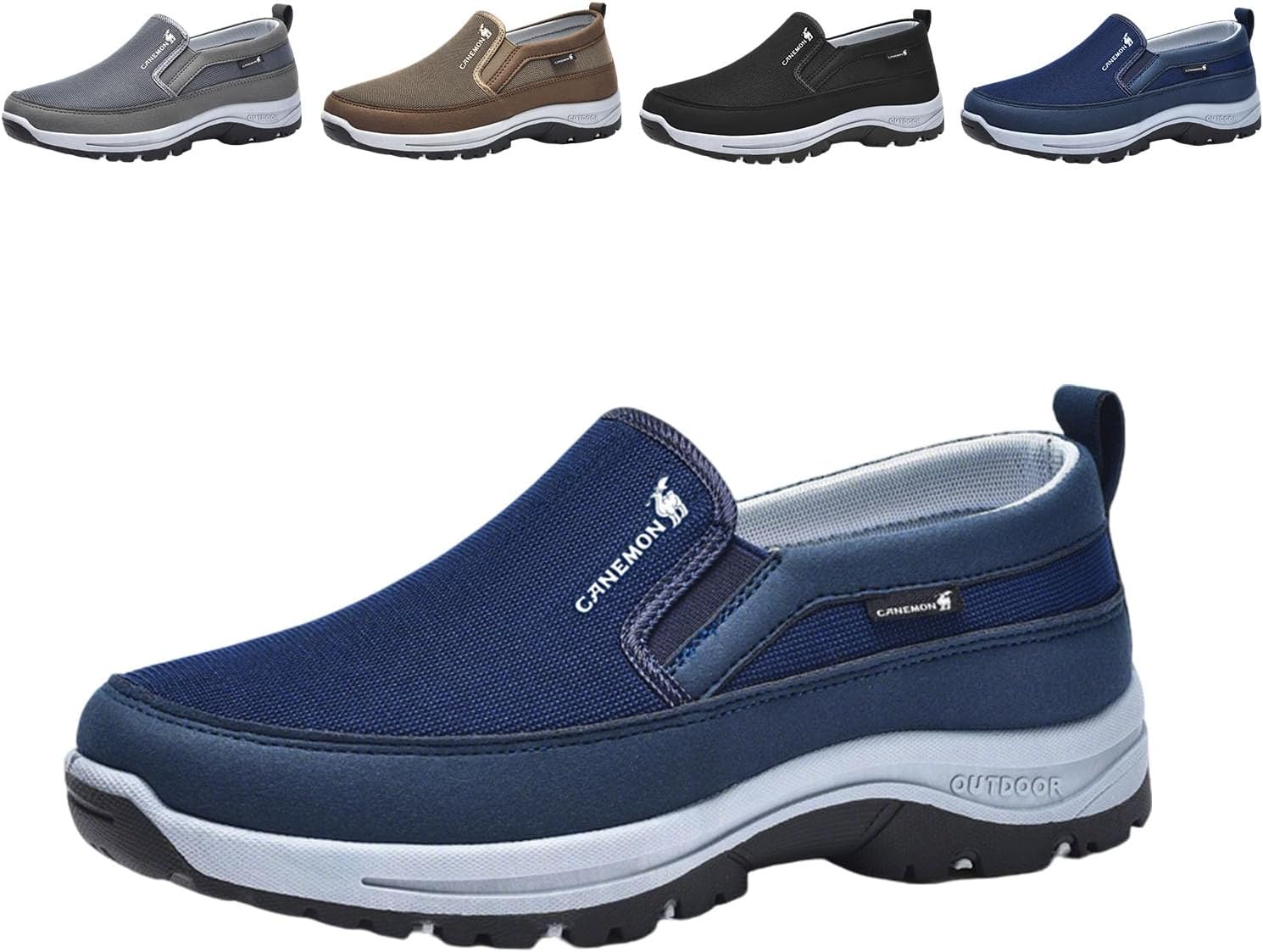 

Мужские легкие дышащие кроссовки на шнуровке с поддержкой свода стопы, противоскользящие, для прогулок, повседневные ортопедические кроссовки для улицы Generic, синий