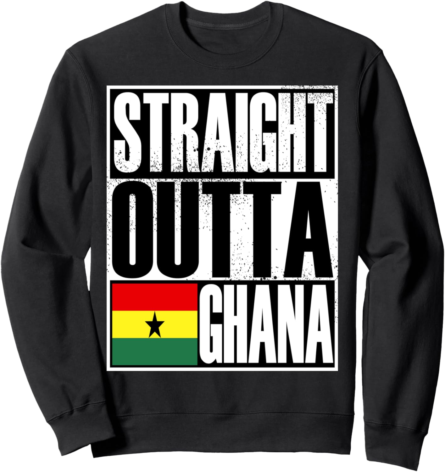 

Забавная толстовка с изображением ганского флага «Прямо из Ганы» Flagcastle, черный