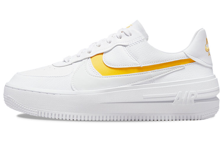 Nike Air Force 1 PLT.AF.ORM Белый Желтый Охра (женские)