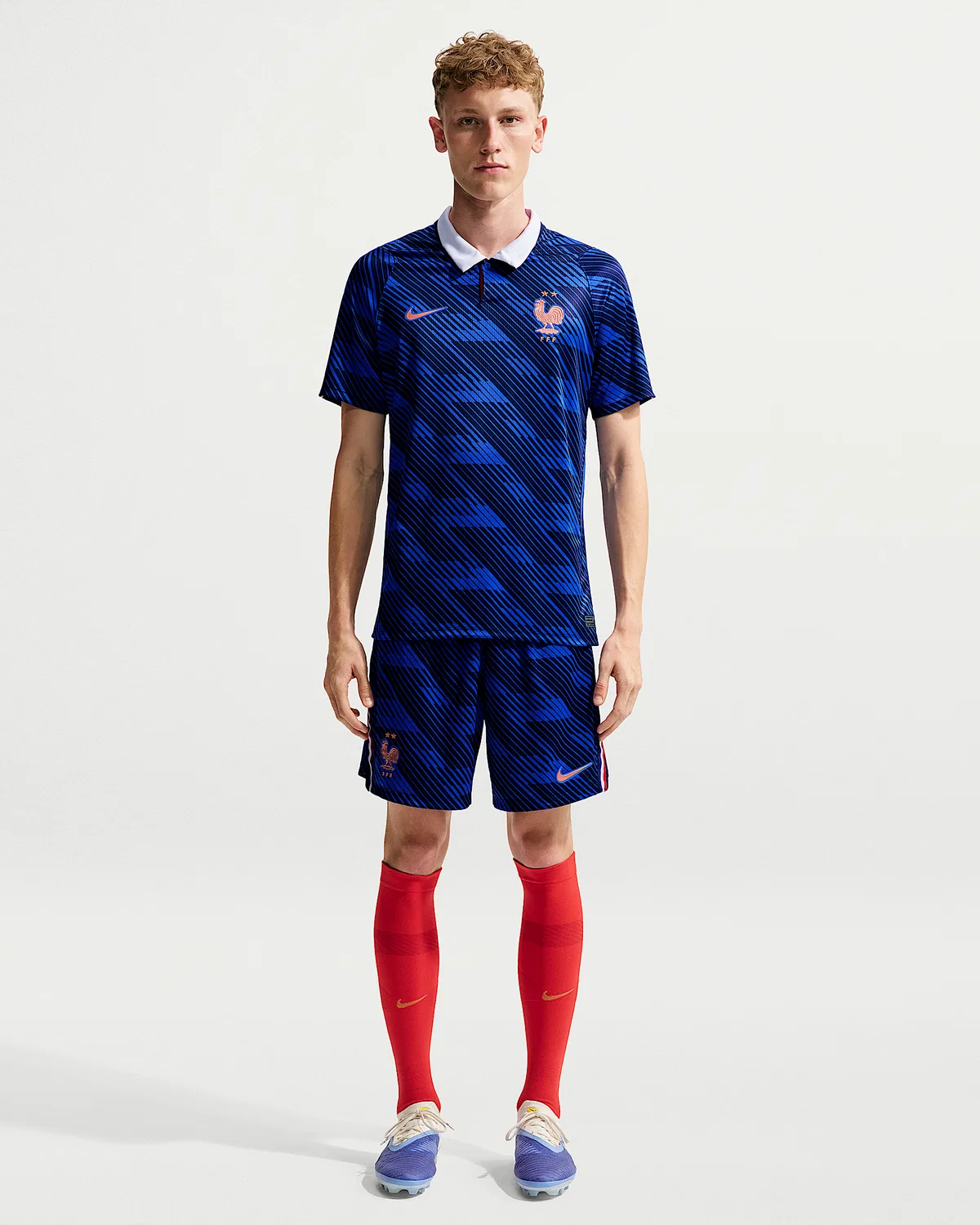 Мужские шорты Nike Aero-FIT Soccer Authentic Shorts FFF 2026 Match Home, Game Royal/Blackened Blue/Metallic Copper