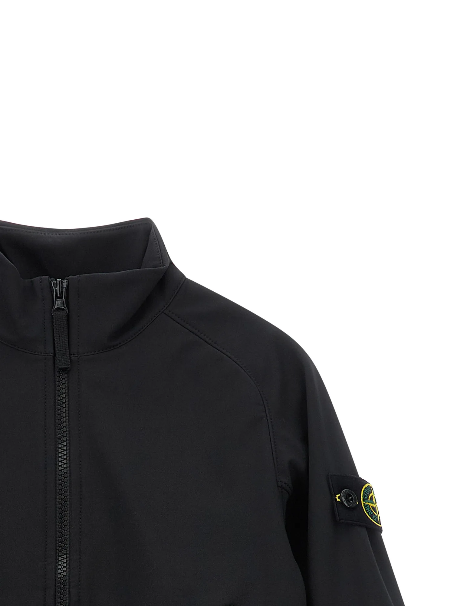 Куртка с логотипом на нашивке Stone Island Junior, черный — фото 3