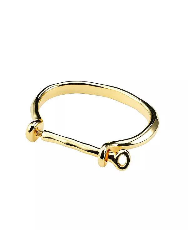 

Браслет из стерлингового серебра с 18-каратным золотом и застежкой в форме скобы Unode50, gold