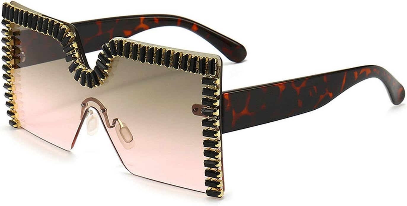 

Новые роскошные солнцезащитные очки 2021 года с блестящими стразами для женщин, ретро-квадратные солнцезащитные очки с кристаллами, элегантные очки для вечеринок mincl, Leopard