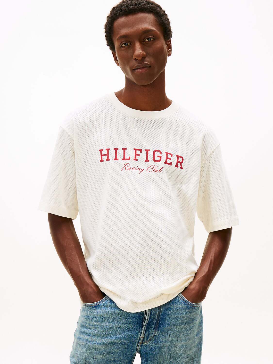 TOMMY HILFIGER Футболка в цвете экрю — фото 2