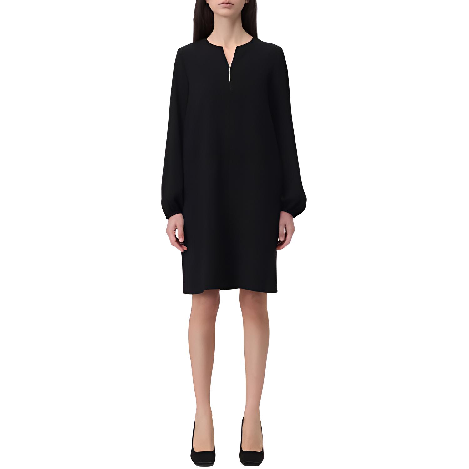 

Длинное платье с длинными рукавами черное MaxMara Studio