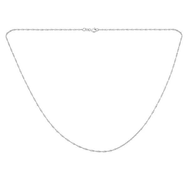 

Ожерелье из витой цепочки из Сингапура, калибр 020, серебро 925 пробы Bling Jewelry, silver