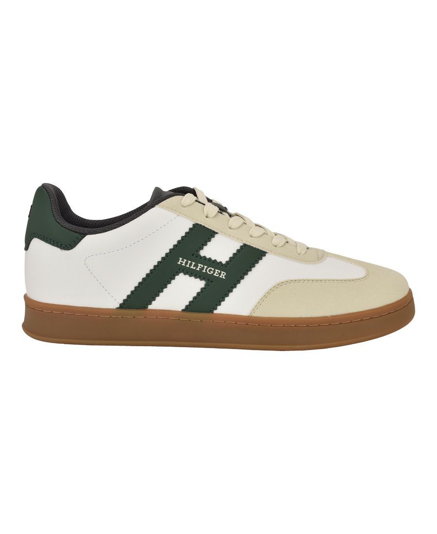 Мужские модные кроссовки Javlon T-Toe Tommy Hilfiger, Light natural, Green multi — фото 2