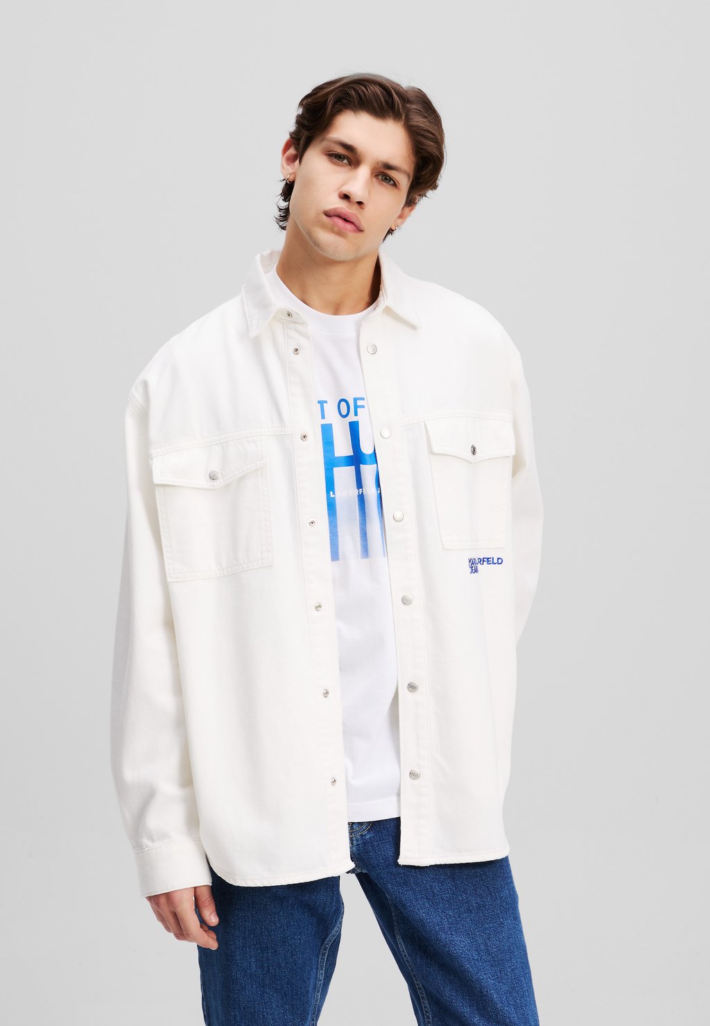 

Джинсовая куртка KARL LAGERFELD JEANS, белый