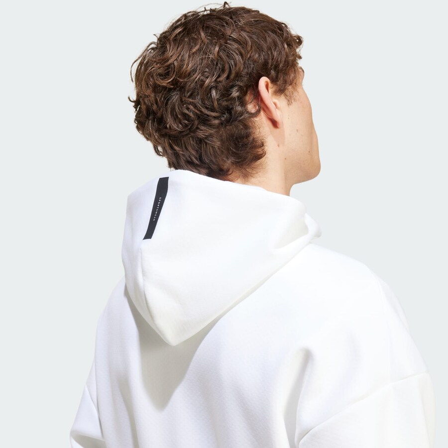 Свитер с капюшоном на молнии ADIDAS SPORTSWEAR Athletic Zip-Up Hoodie Z.N.E., белый — фото 3