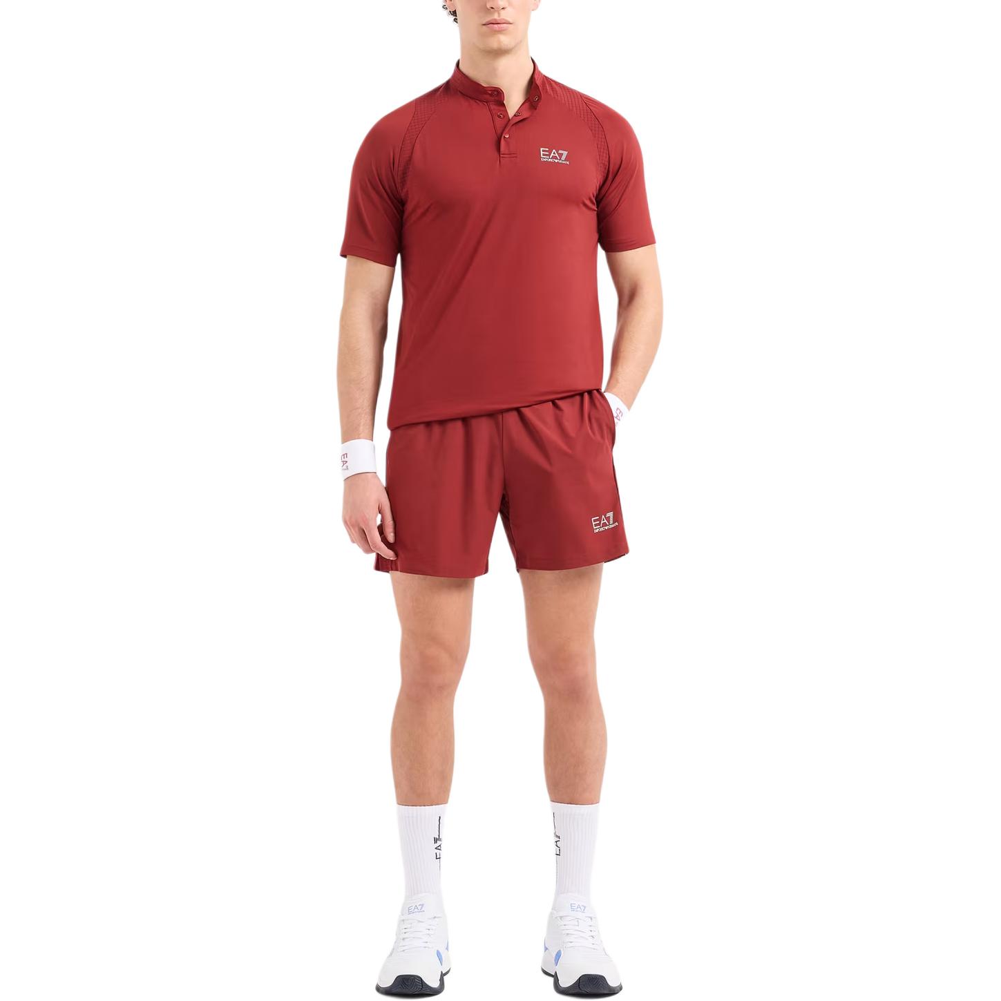 EMPORIO ARMANI Футболка Polo EA7 мужская красная — фото 4