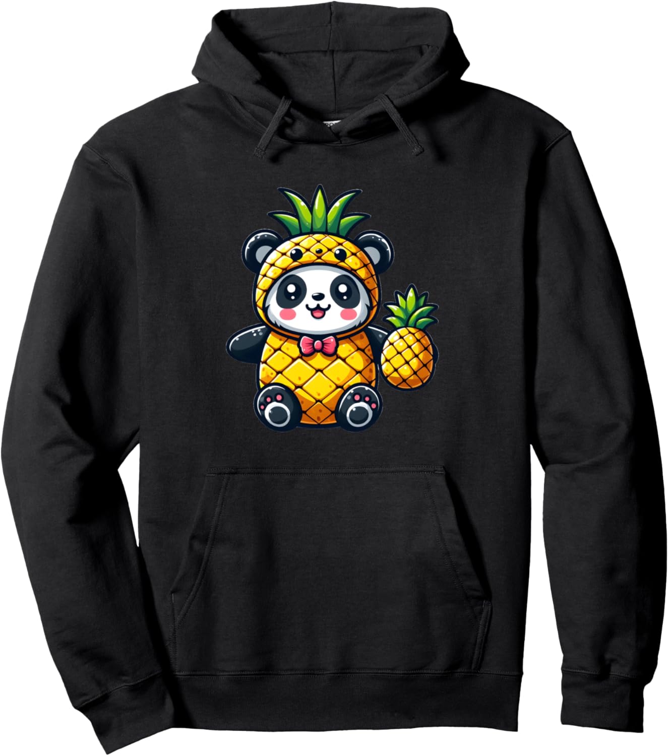 

Толстовка с капюшоном в виде костюма панды-ананаса Pineapple Panda Collection, черный