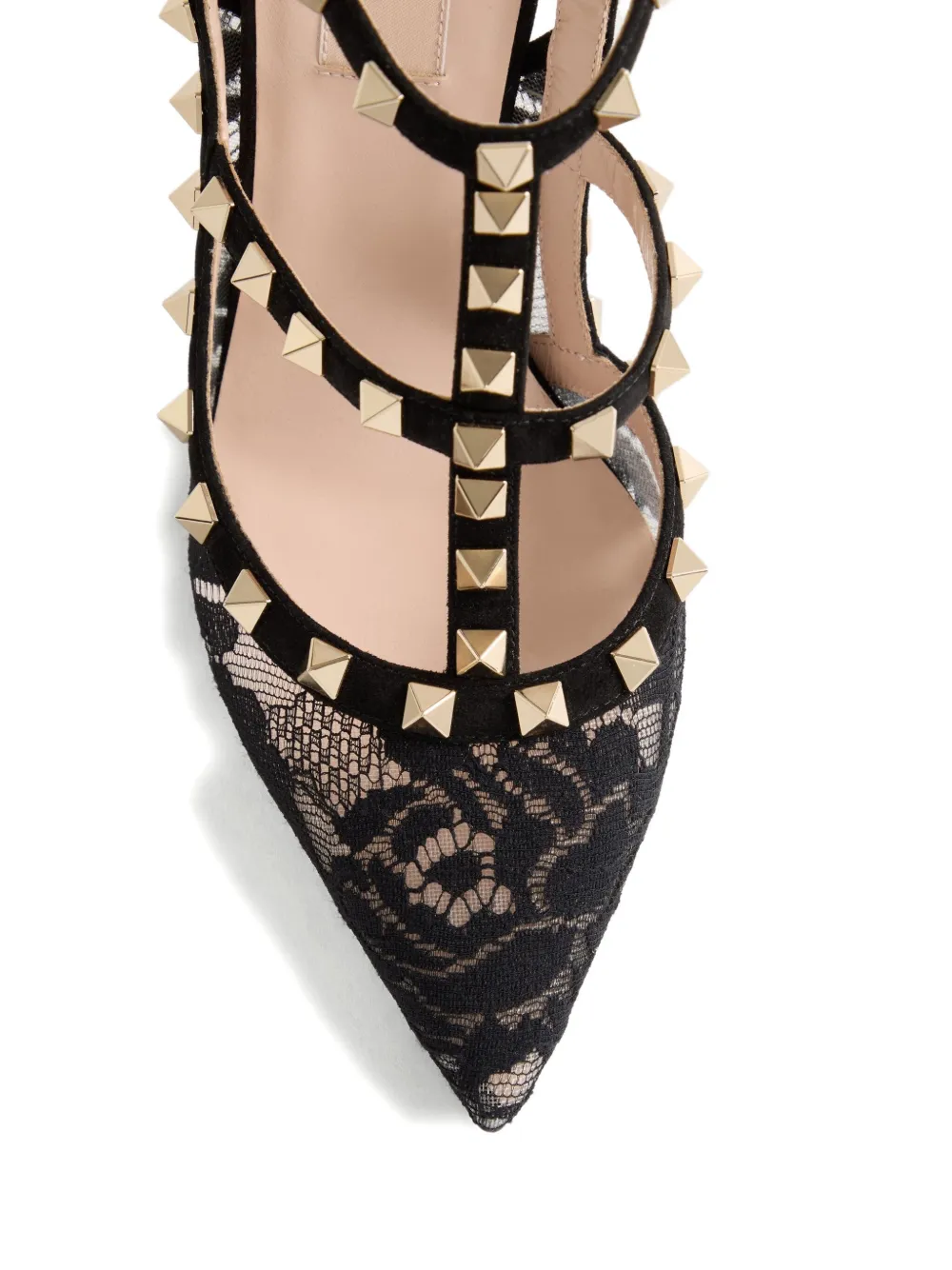 Туфли-лодочки Rockstud на шнуровке с каблуком 100 мм Valentino Garavani, черный — фото 4