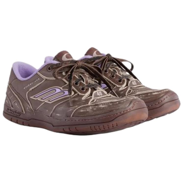 Balenciaga Коллекция на день влюбленных HAMPTONS WORN OUT низкие кроссовки женские brown — фото 4