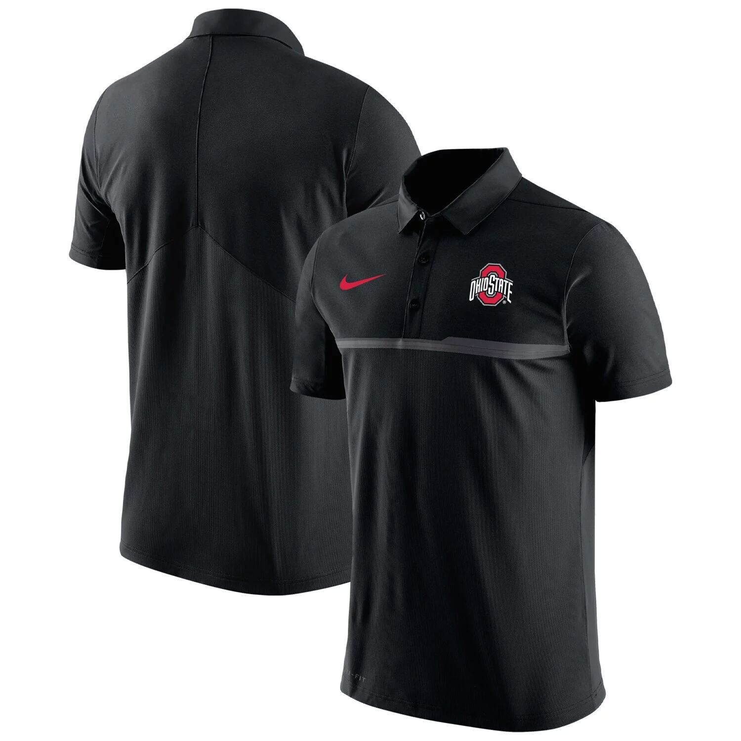 

Мужская футболка-поло Nike Black Ohio State Buckeyes 2023 Coaches Performance