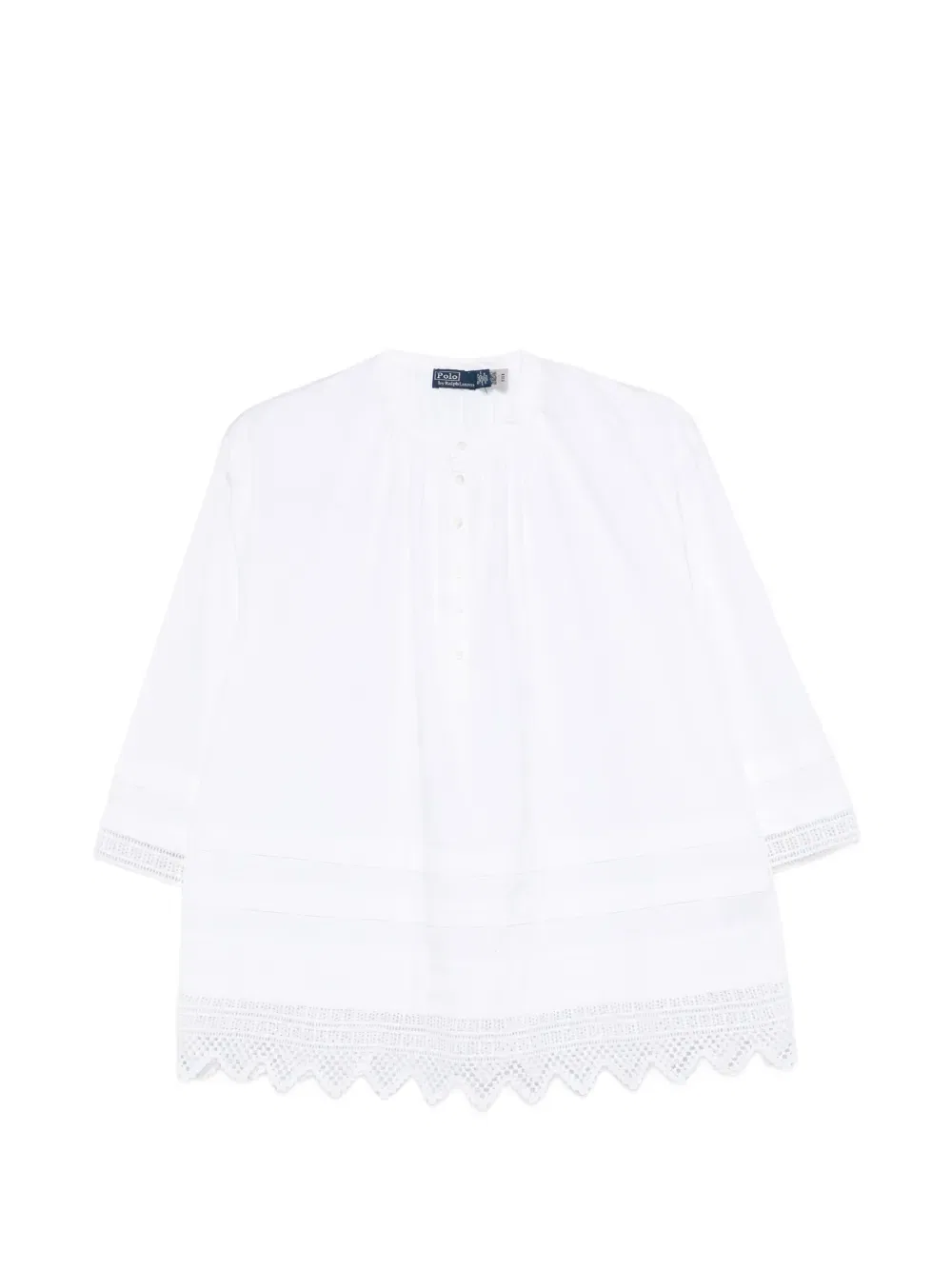 Блузка Carlton с кружевной отделкой Polo Ralph Lauren, белый