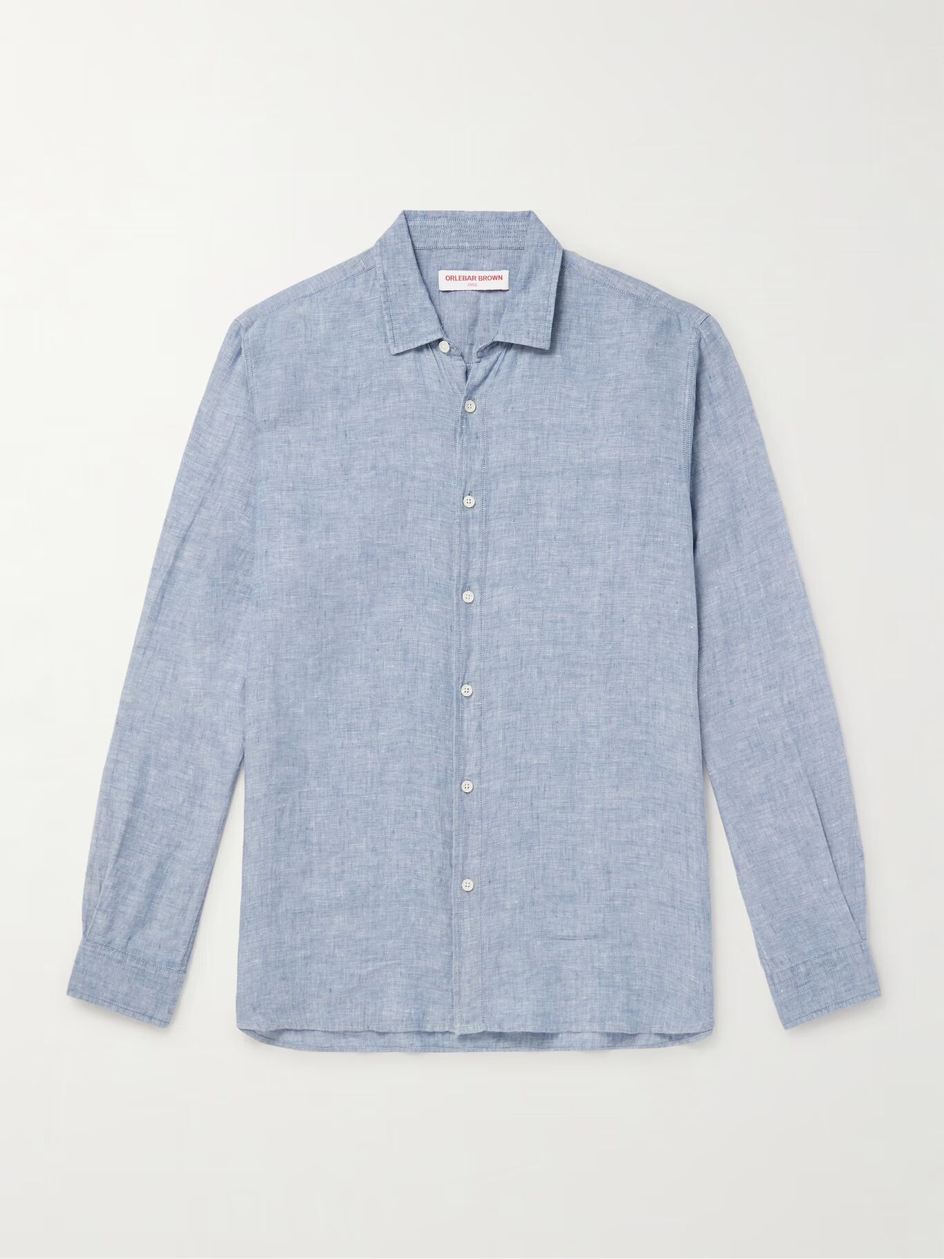 

Рубашка Justin Linen-Chambray ORLEBAR BROWN, синий