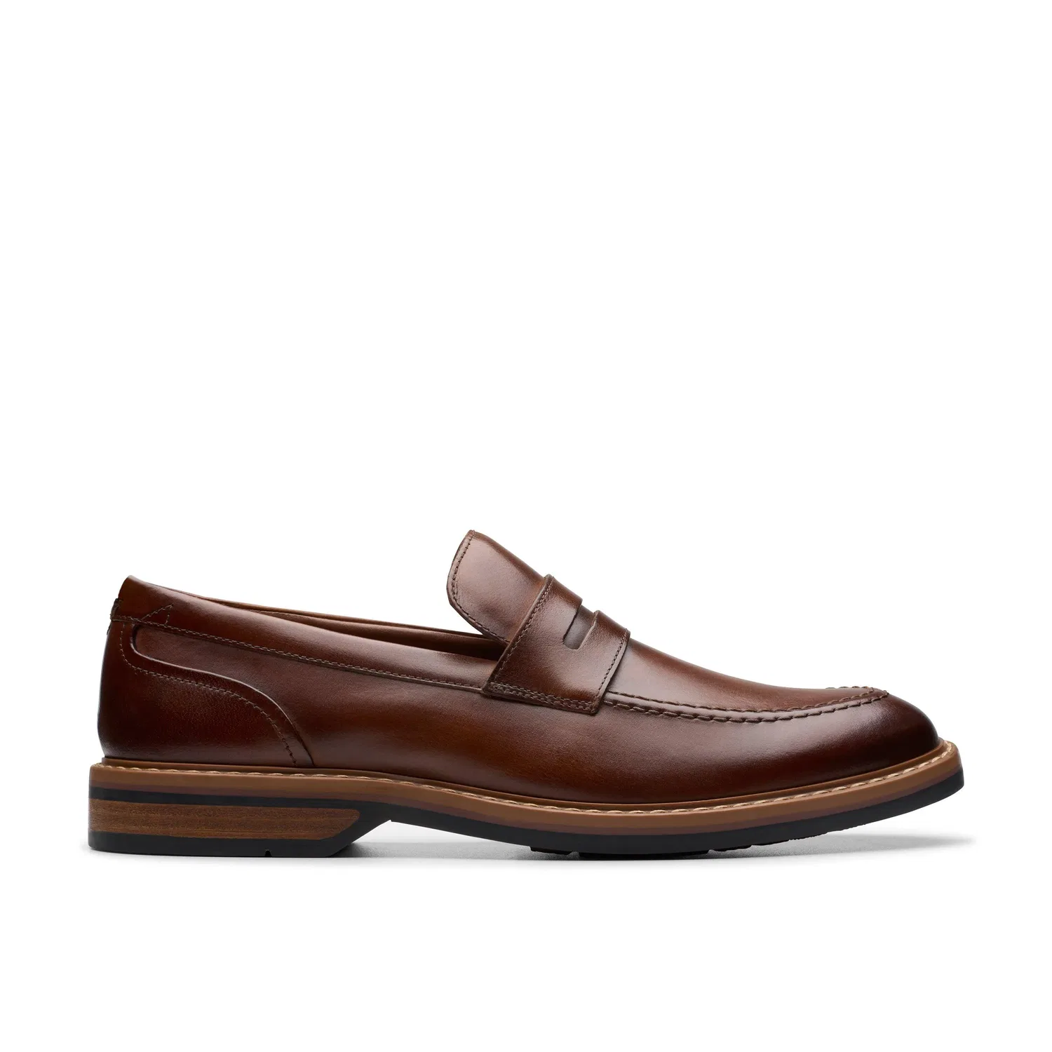 Мужские кожаные лоферы Clarks Aldwin Step, коричневый