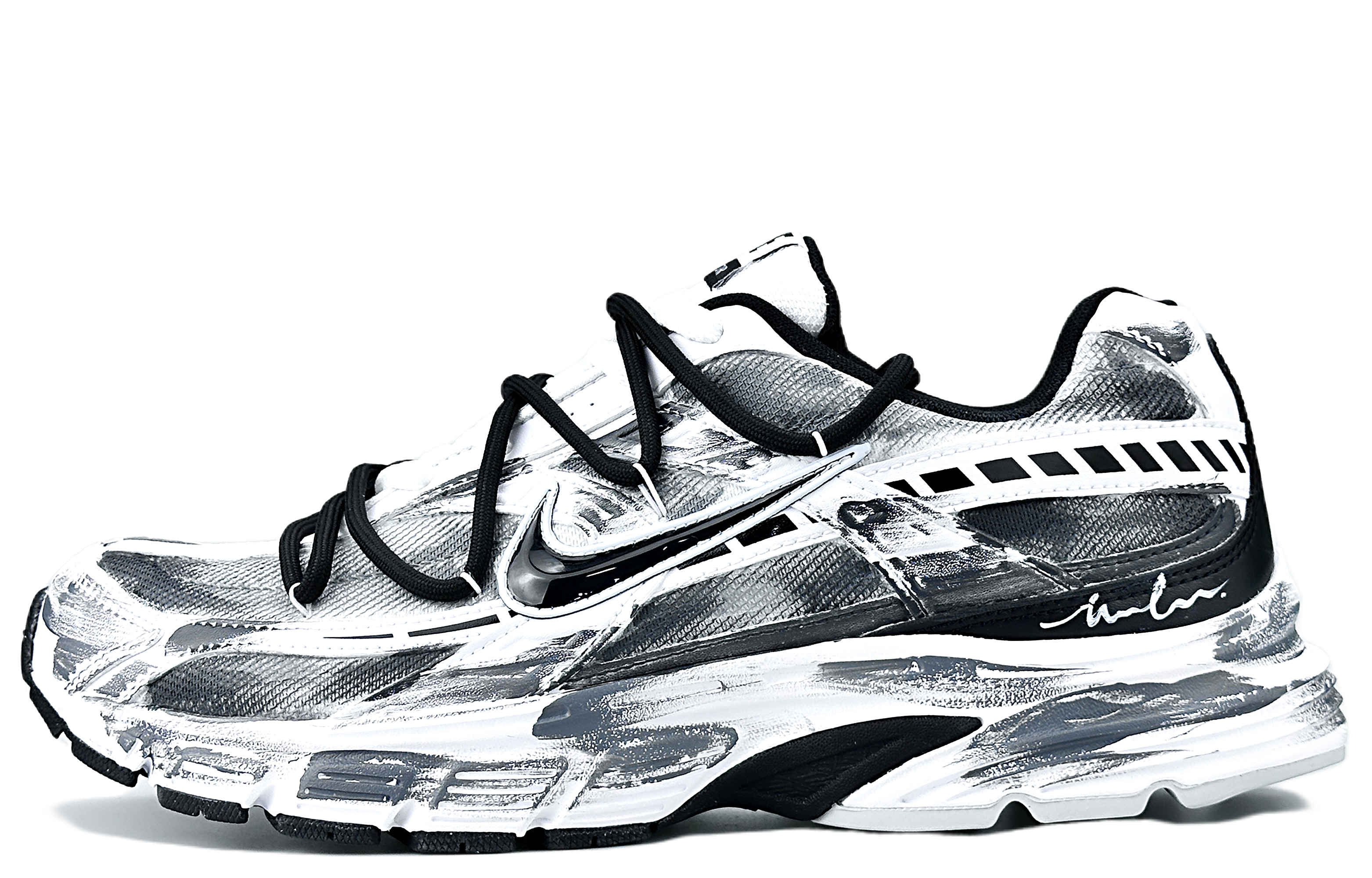 

Nike Кроссовки Initiator с низким верхом, устойчивые к истиранию, мужские, черно-белые