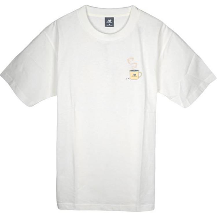 

New Balance Футболка мужская морская соль white, Белый, New Balance Футболка мужская морская соль white