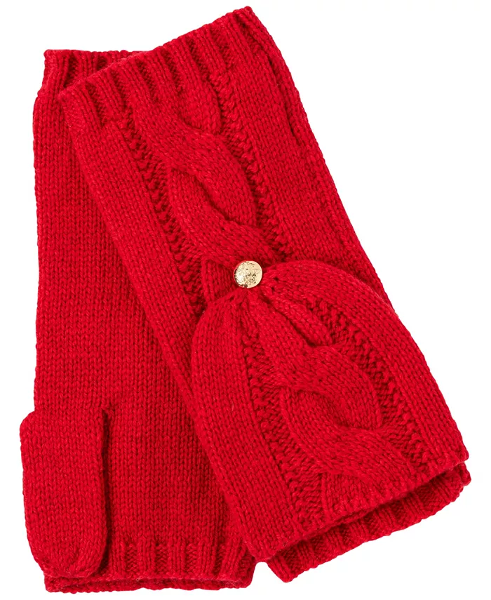 

Перчатка Cable Pop-Top Lauren Ralph Lauren, красный