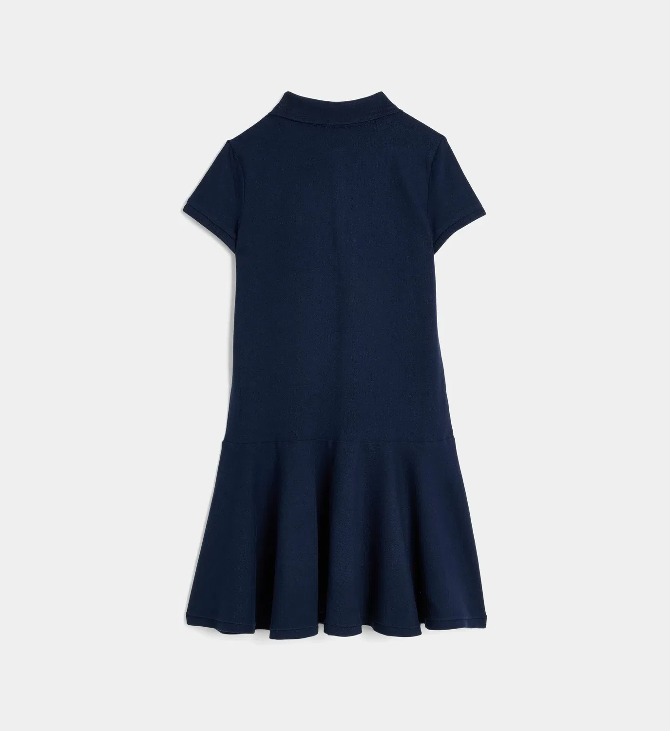Расклешенное платье-поло из хлопка с логотипом Polo Ralph Lauren, синий — фото 2