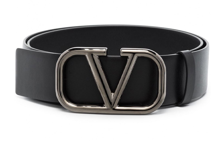 

Ремень с бляшкой VLogo и пряжкой Valentino, черный