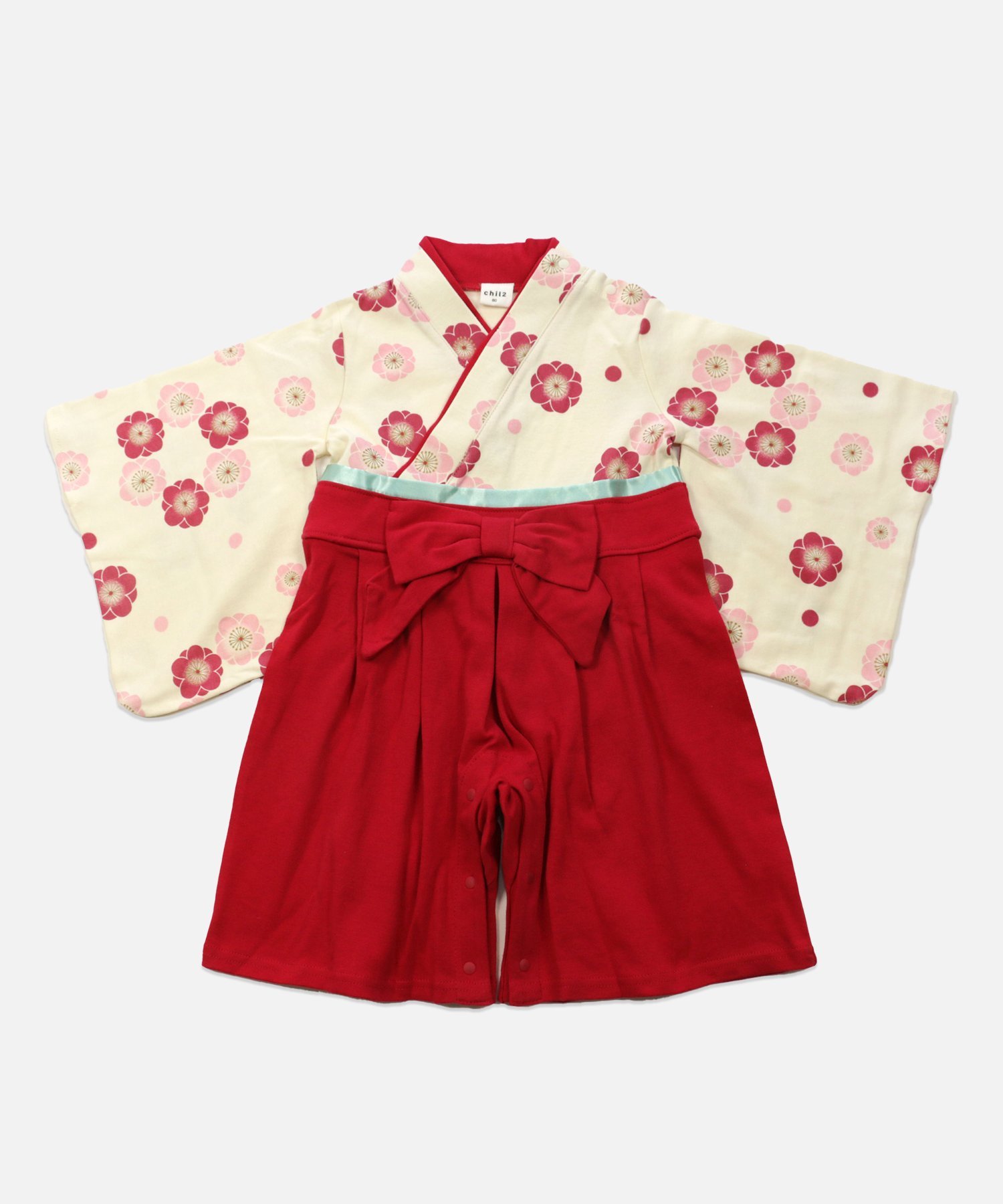 Комбинезоны-хакама для девочек Chil2, Floral pattern crimson — фото 3