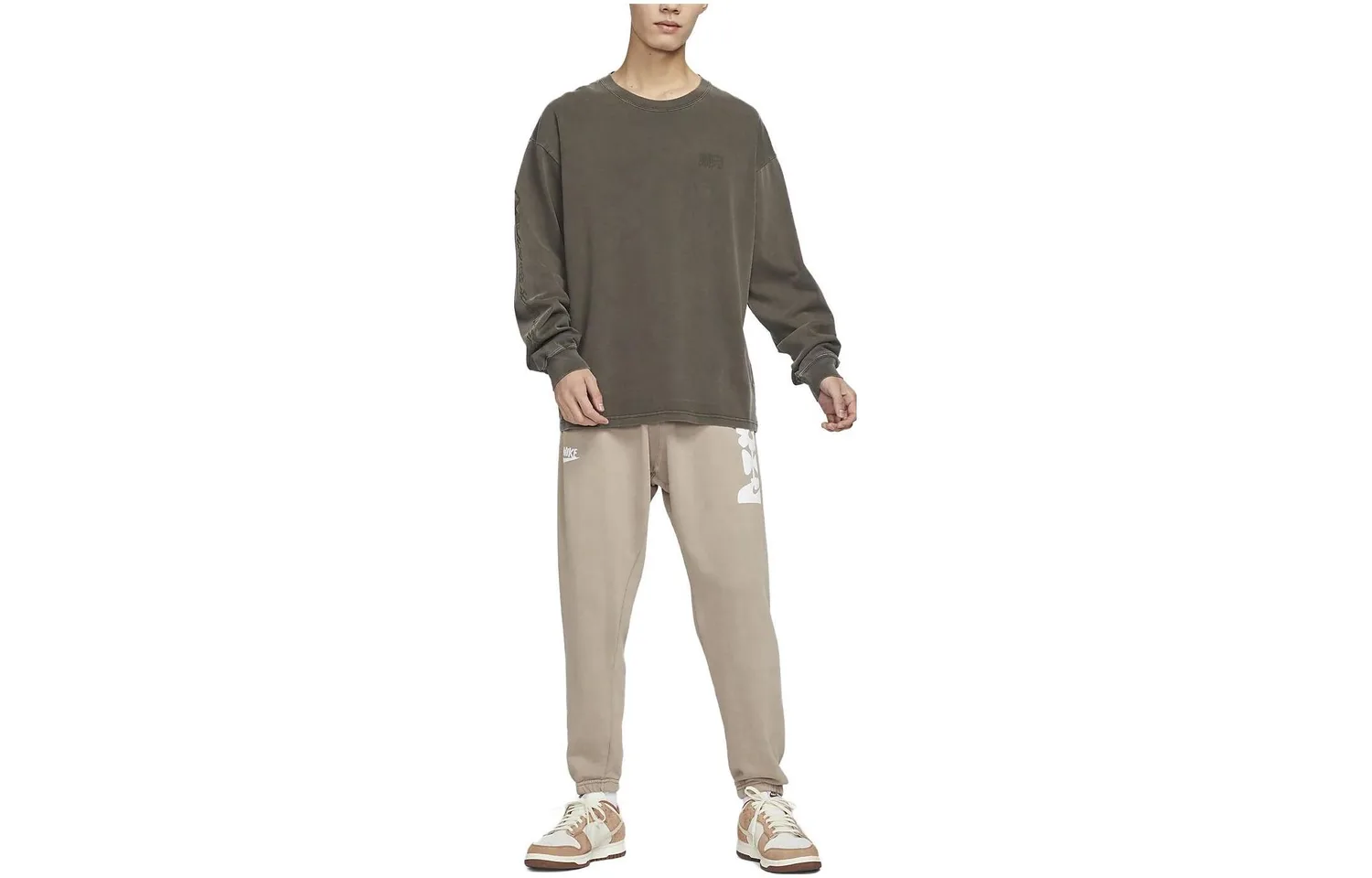Футболка мужская Dull Umber с круглым вырезом Moderate Straight Fit Nike, dull umber