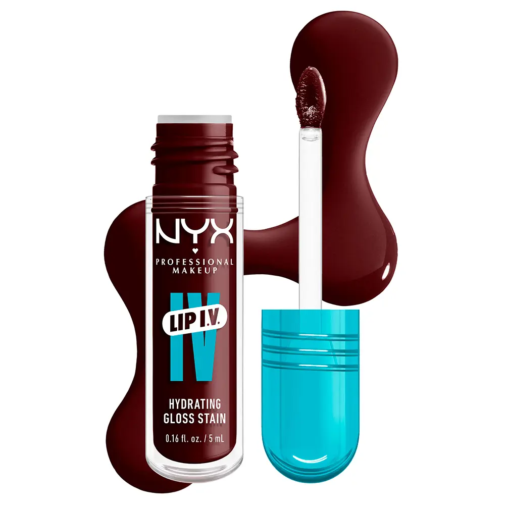 Блеск для губ Lip iv gloss Nyx Professional Make Up, цвет 15-Water ’Bout Wine?, 5 мл. — фото 4