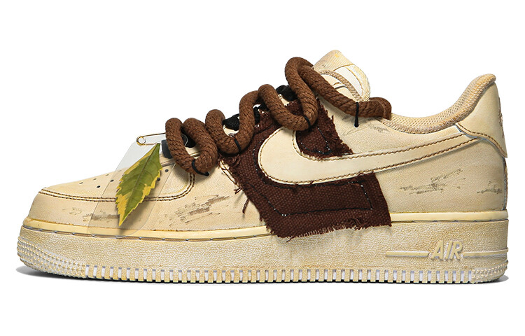 

Кроссовки Nike Air Force 1 Skateboard Shoes Women's Low-Top Beige Brown