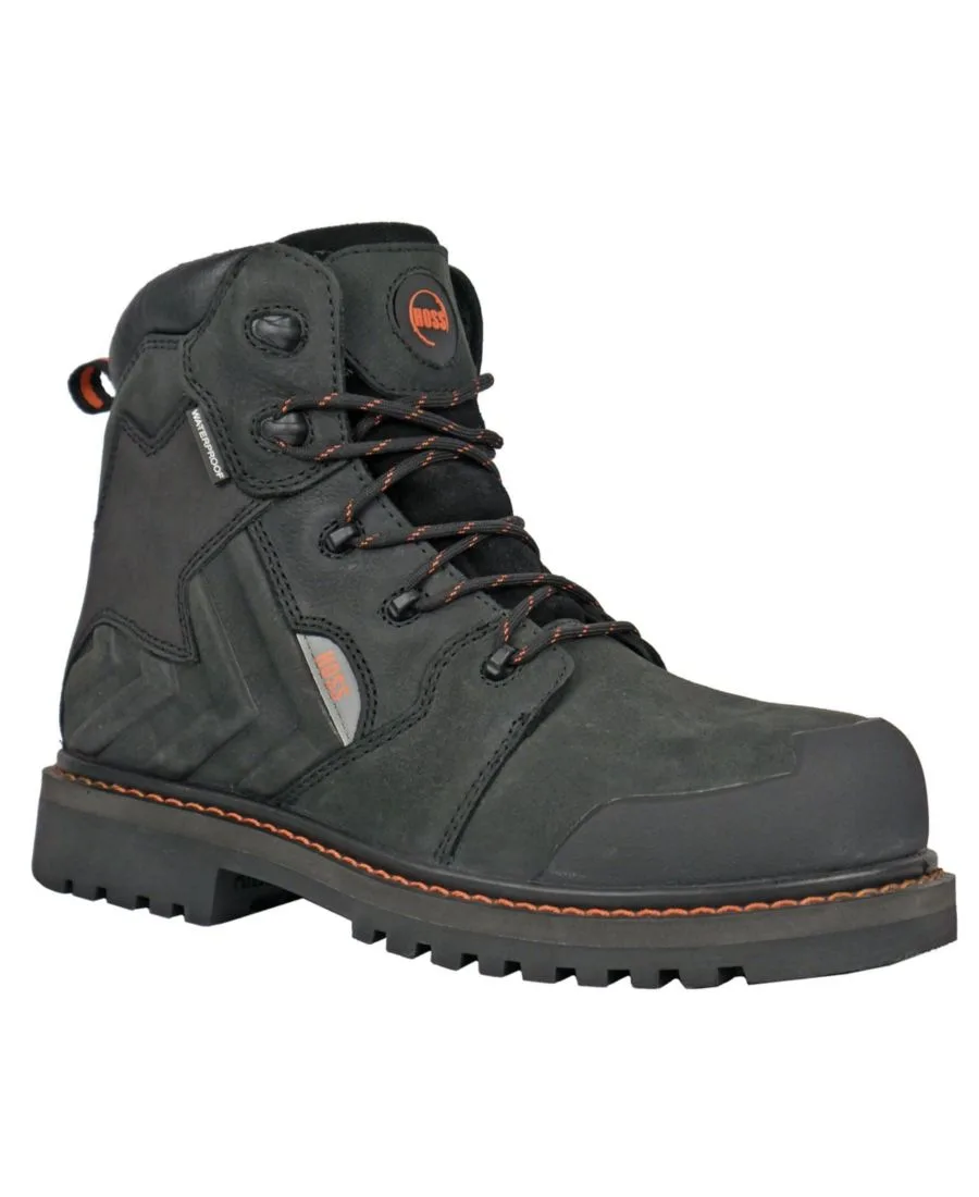 Мужские водонепроницаемые рабочие ботинки HOSS Bronc с композитным носком Hoss Boot Company, черный